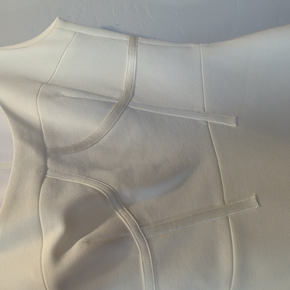 NWT KAREN MILLEN ITALIAN STRUCTURED WHITE DRESS - Picture 5 of 12